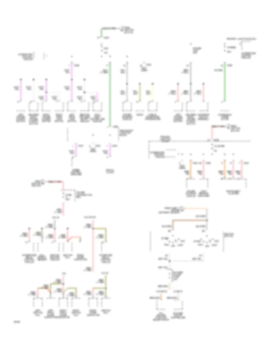 Power Distribution Wiring Diagram 3 of 4 for Ford Thunderbird LX 1994