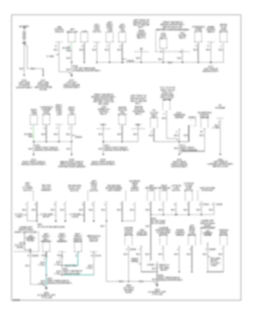 Ground Distribution Wiring Diagram 1 of 3 for Ford Taurus SE 2005