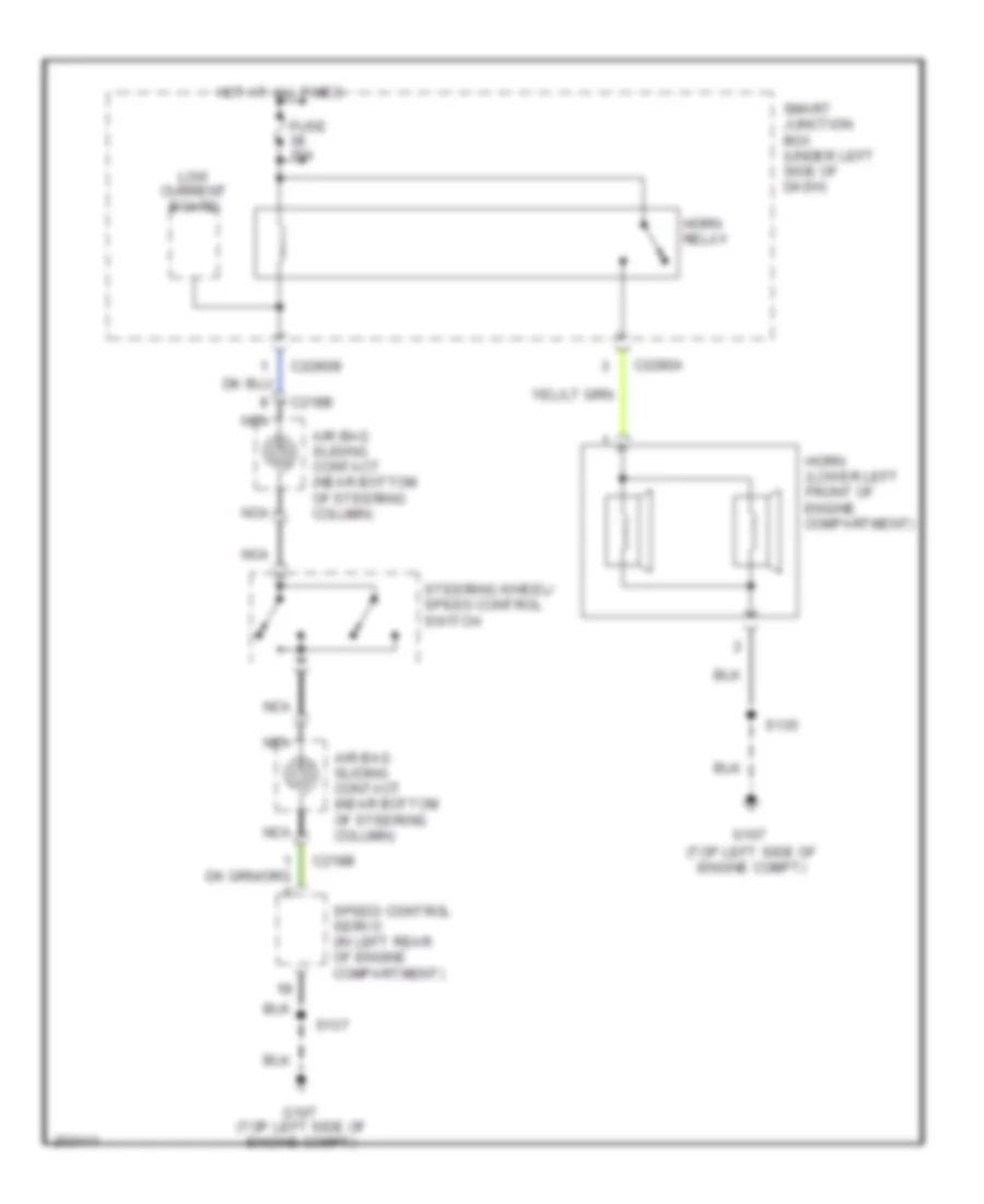 Horn Wiring Diagram for Ford Taurus SE 2005
