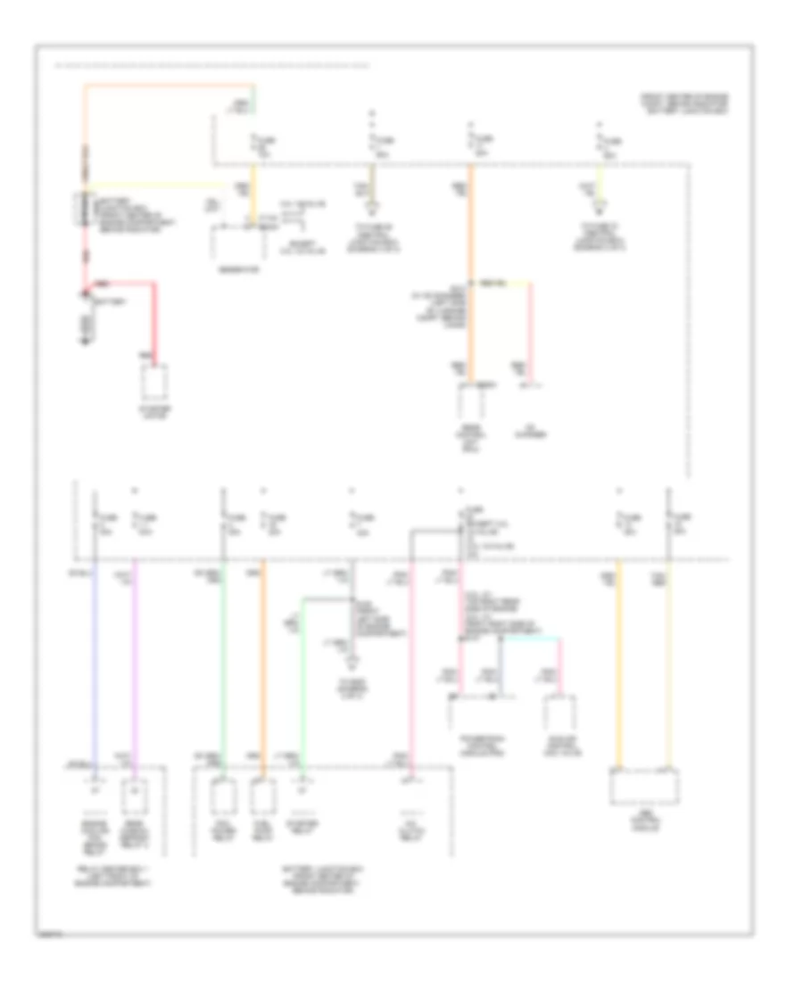 Power Distribution Wiring Diagram 1 of 3 for Ford Taurus SE 2005