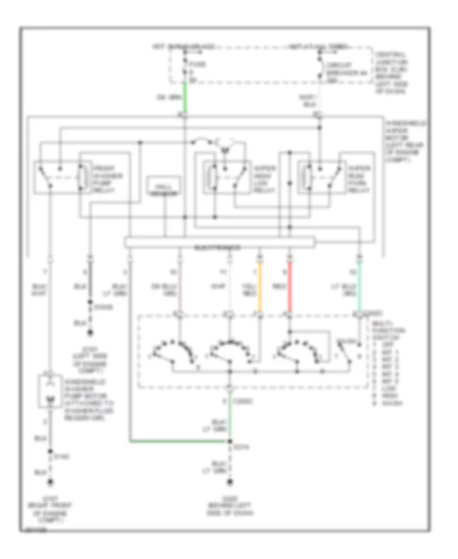 WiperWasher Wiring Diagram, without Stripped Chassis for Ford RV Cutaway E350 Super Duty 2007