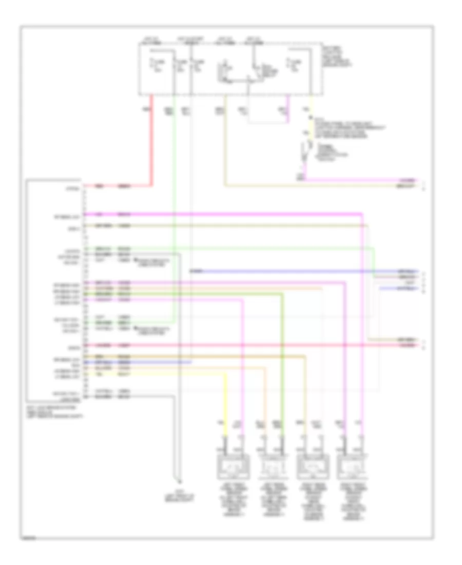 Anti lock Brakes Wiring Diagram 1 of 2 for Ford Taurus Limited 2008