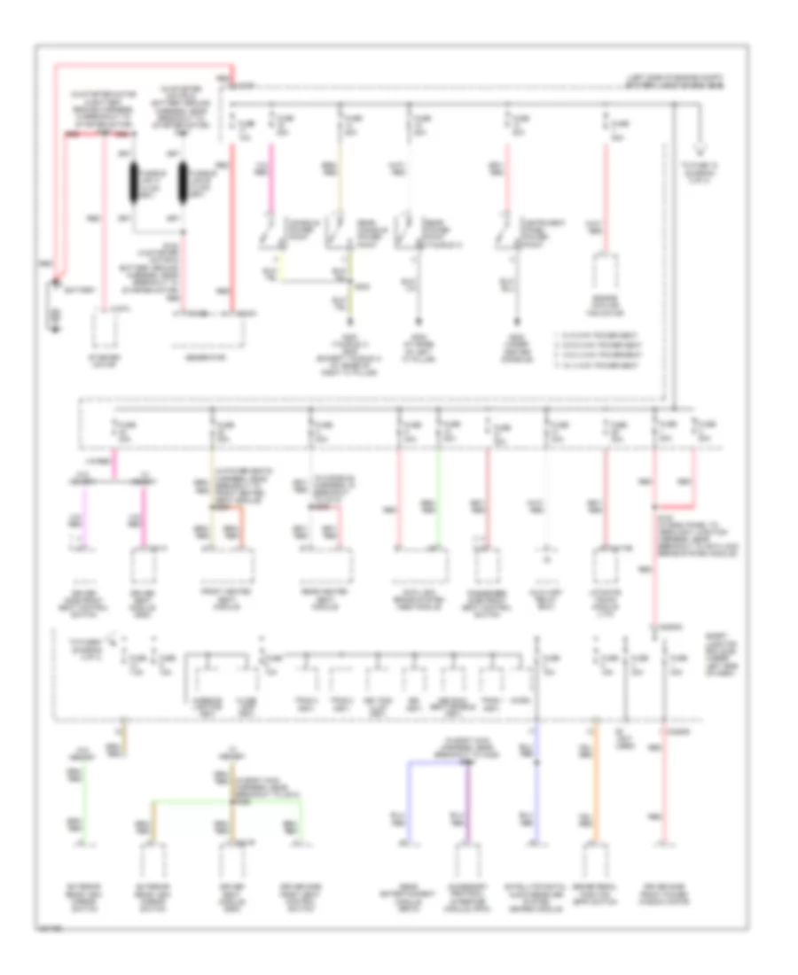 Power Distribution Wiring Diagram 1 of 4 for Ford Taurus Limited 2008