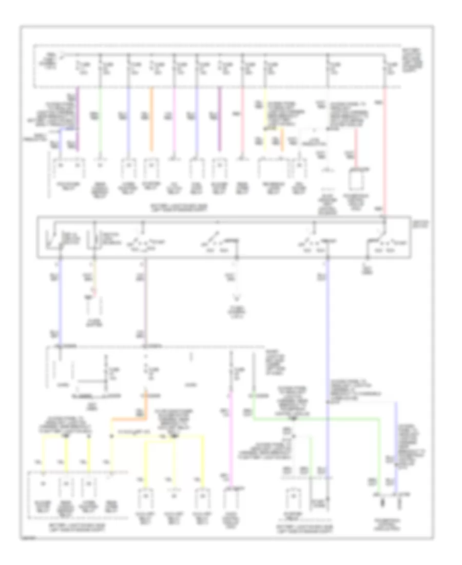 Power Distribution Wiring Diagram (2 of 4) for Ford Taurus Limited 2008