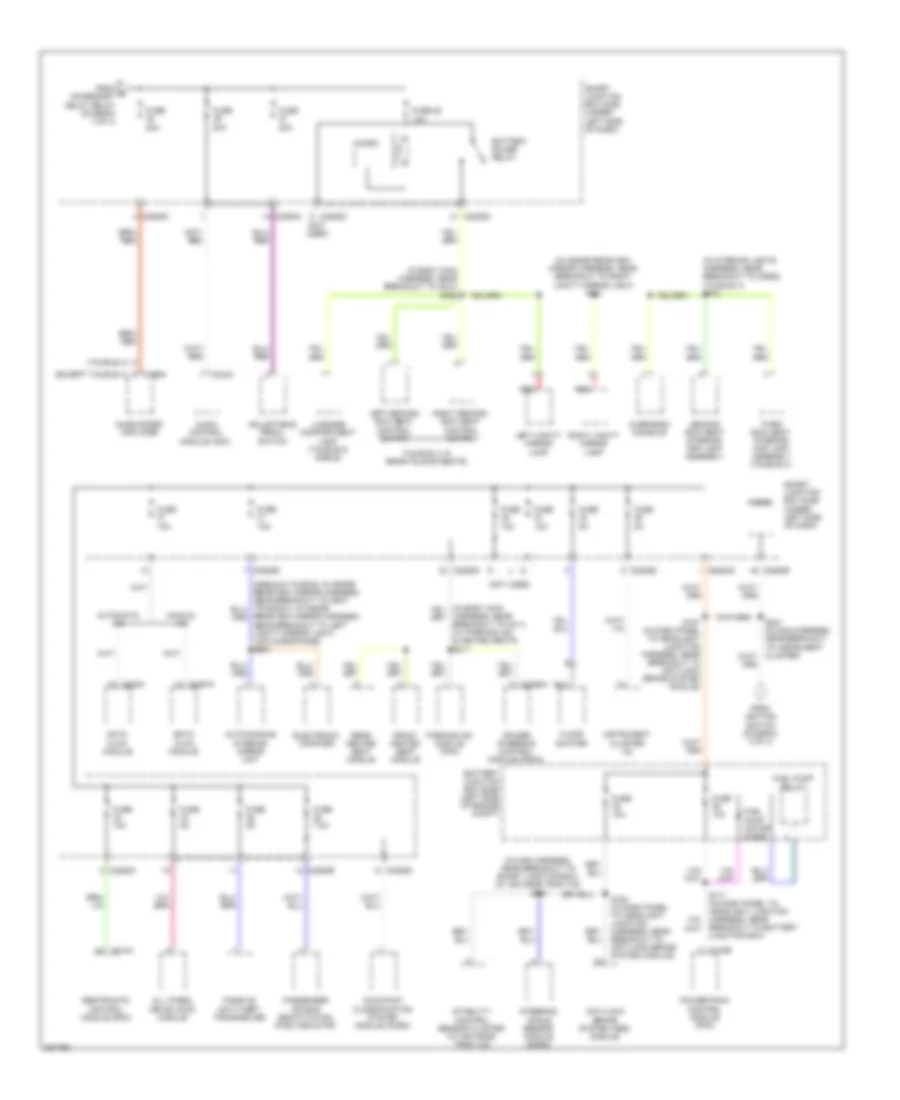 Power Distribution Wiring Diagram 4 of 4 for Ford Taurus Limited 2008