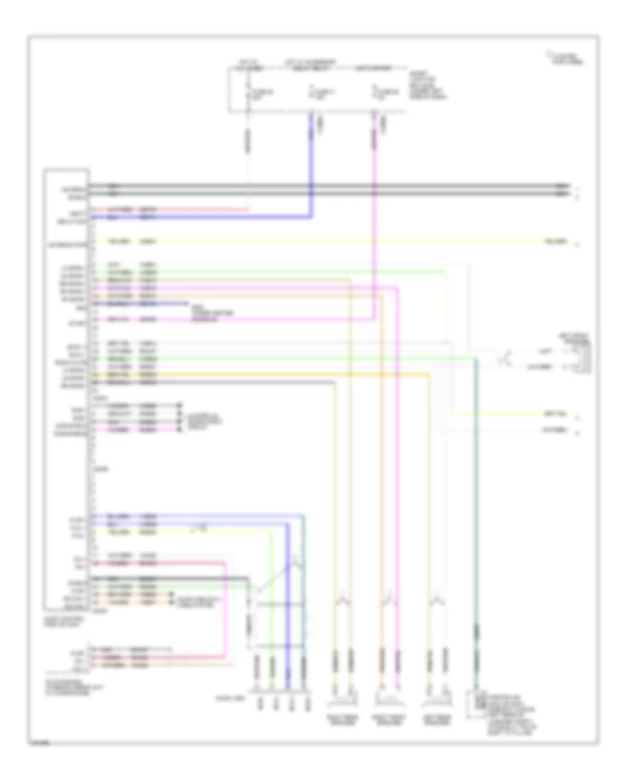 Premium Radio Wiring Diagram, without SYNC (1 of 2) for Ford Taurus Limited 2008