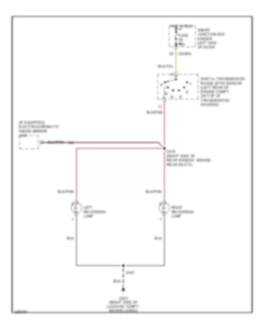 Back up Lamps Wiring Diagram for Ford Taurus SE 2007