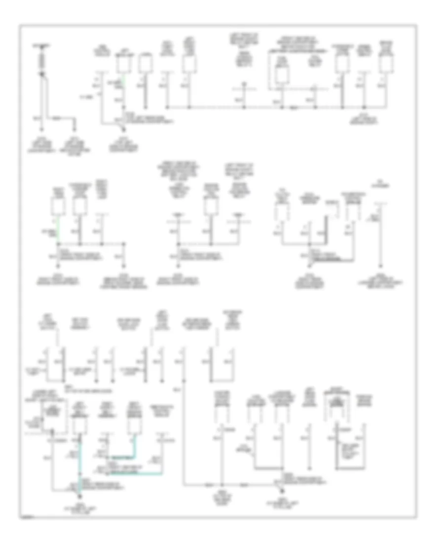 Ground Distribution Wiring Diagram 1 of 3 for Ford Taurus SE 2007