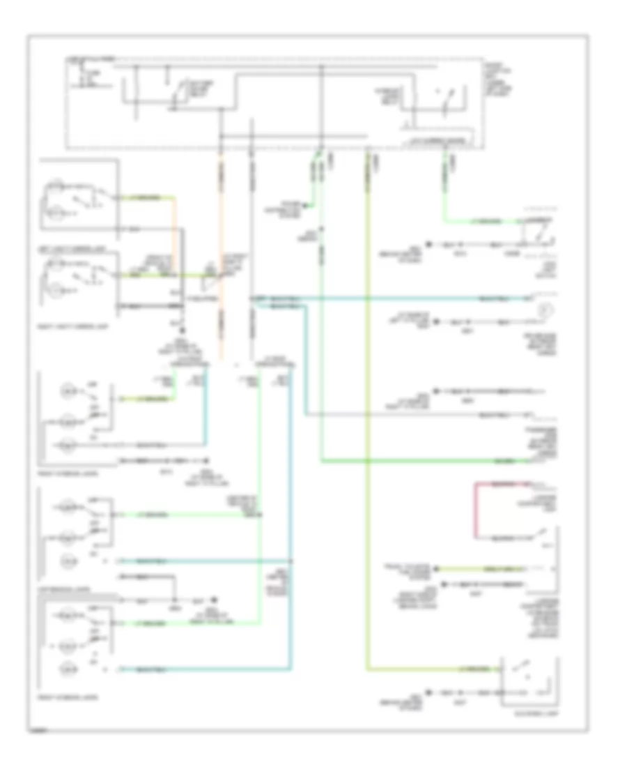 Courtesy Lamps Wiring Diagram 1 of 2 for Ford Taurus SE 2007