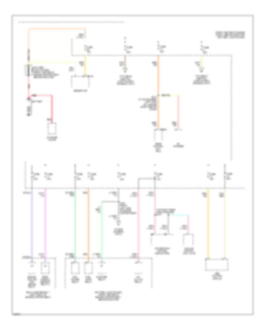 Power Distribution Wiring Diagram 1 of 3 for Ford Taurus SE 2007