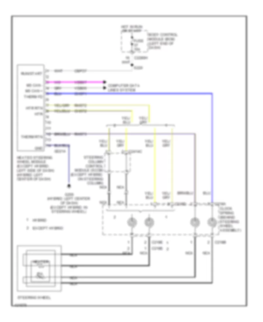 Heated Steering Wheel Wiring Diagram for Ford Fusion SE 2014