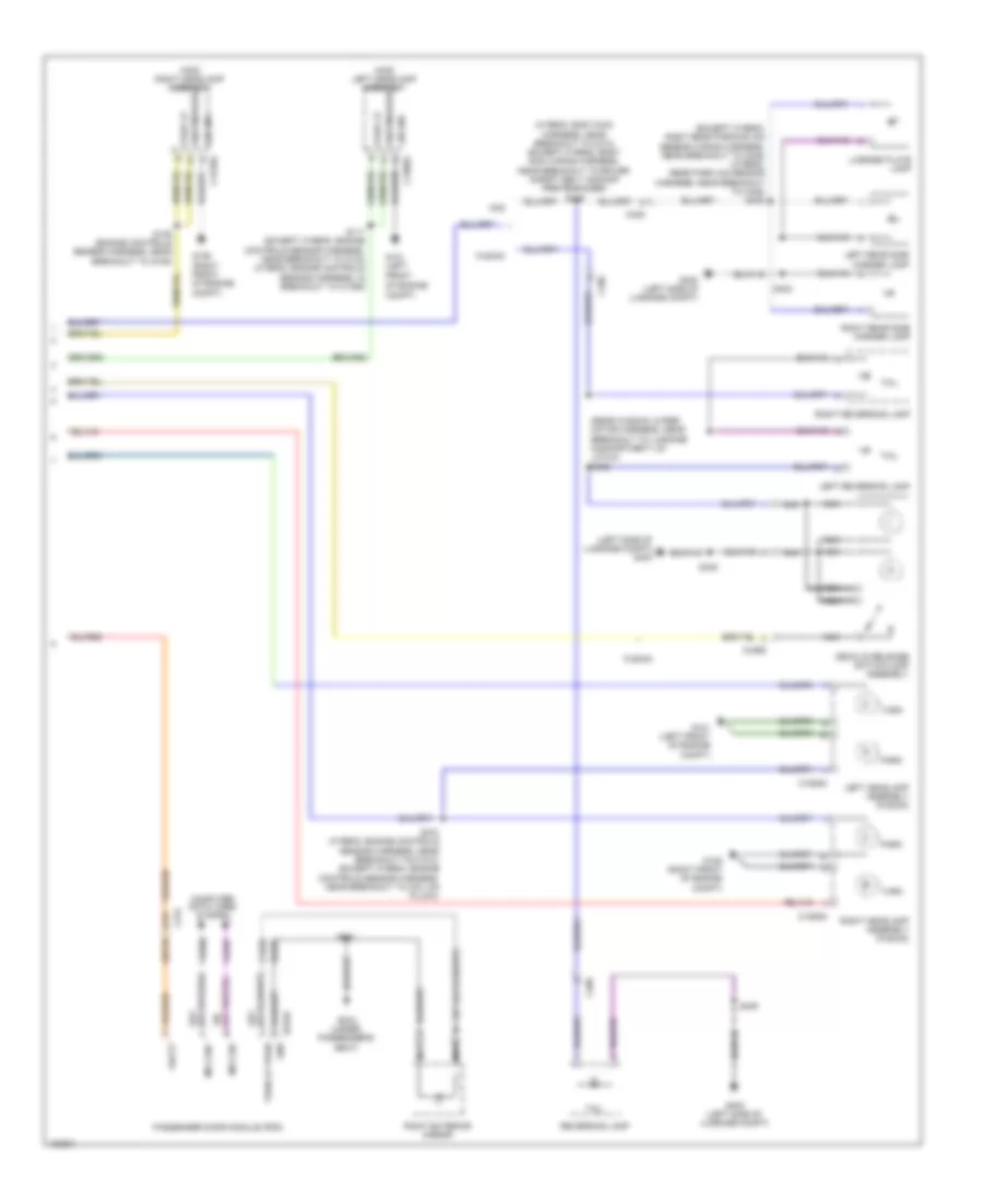 Exterior Lamps Wiring Diagram, with Halogen Headamps (3 of 3) for Ford Fusion SE 2014