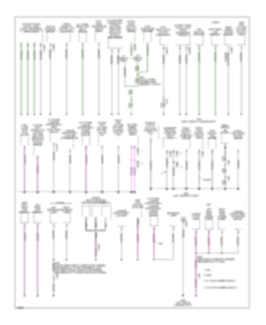 Ground Distribution Wiring Diagram, Hybrid (4 of 5) for Ford Fusion SE 2014