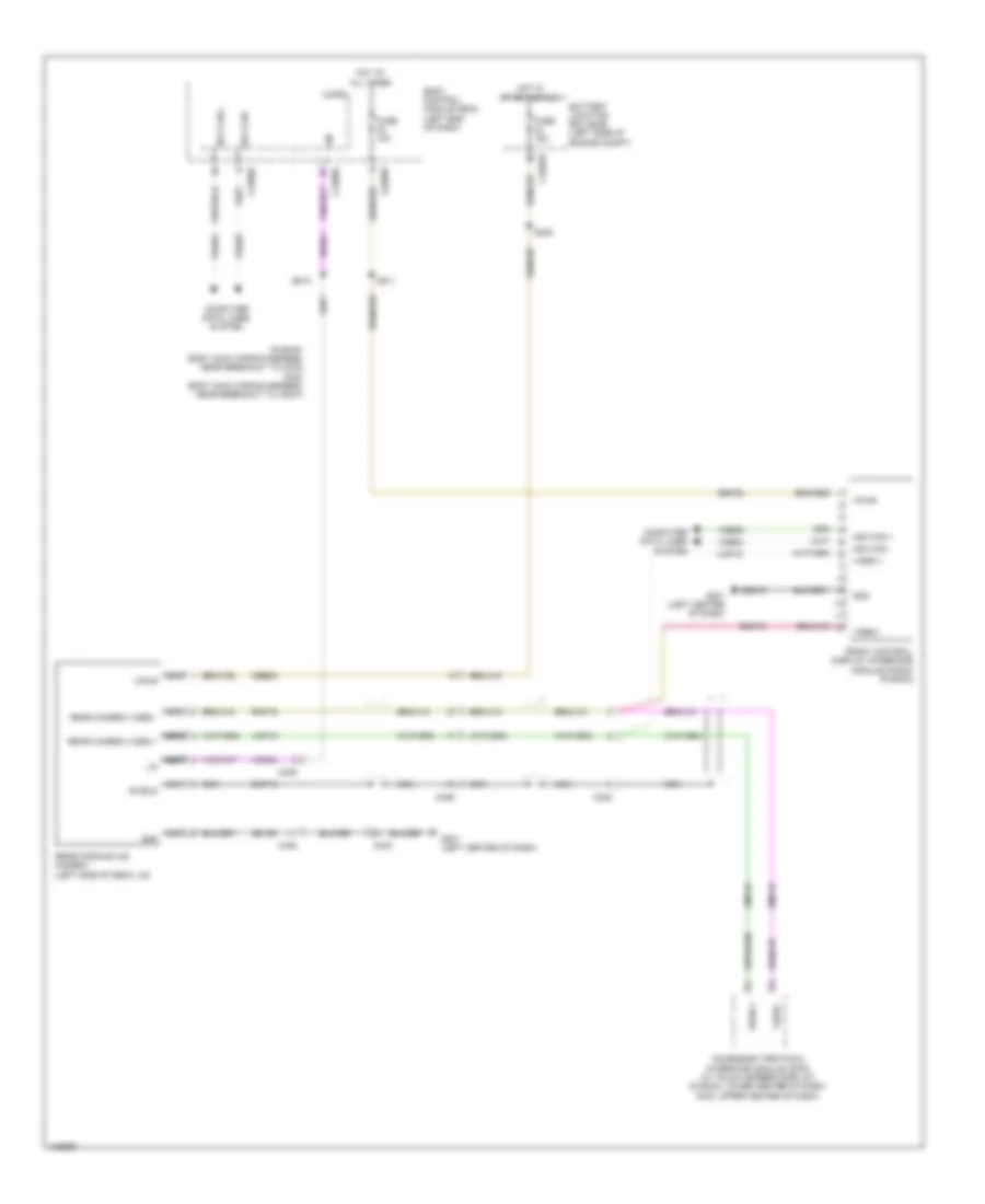 Rear Camera Wiring Diagram, Except Hybrid for Ford Fusion SE 2014