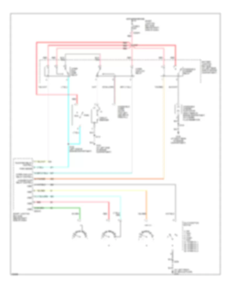 Электросхема стеклоочистителя, дворников и омывателя для Ford Ranger 2006