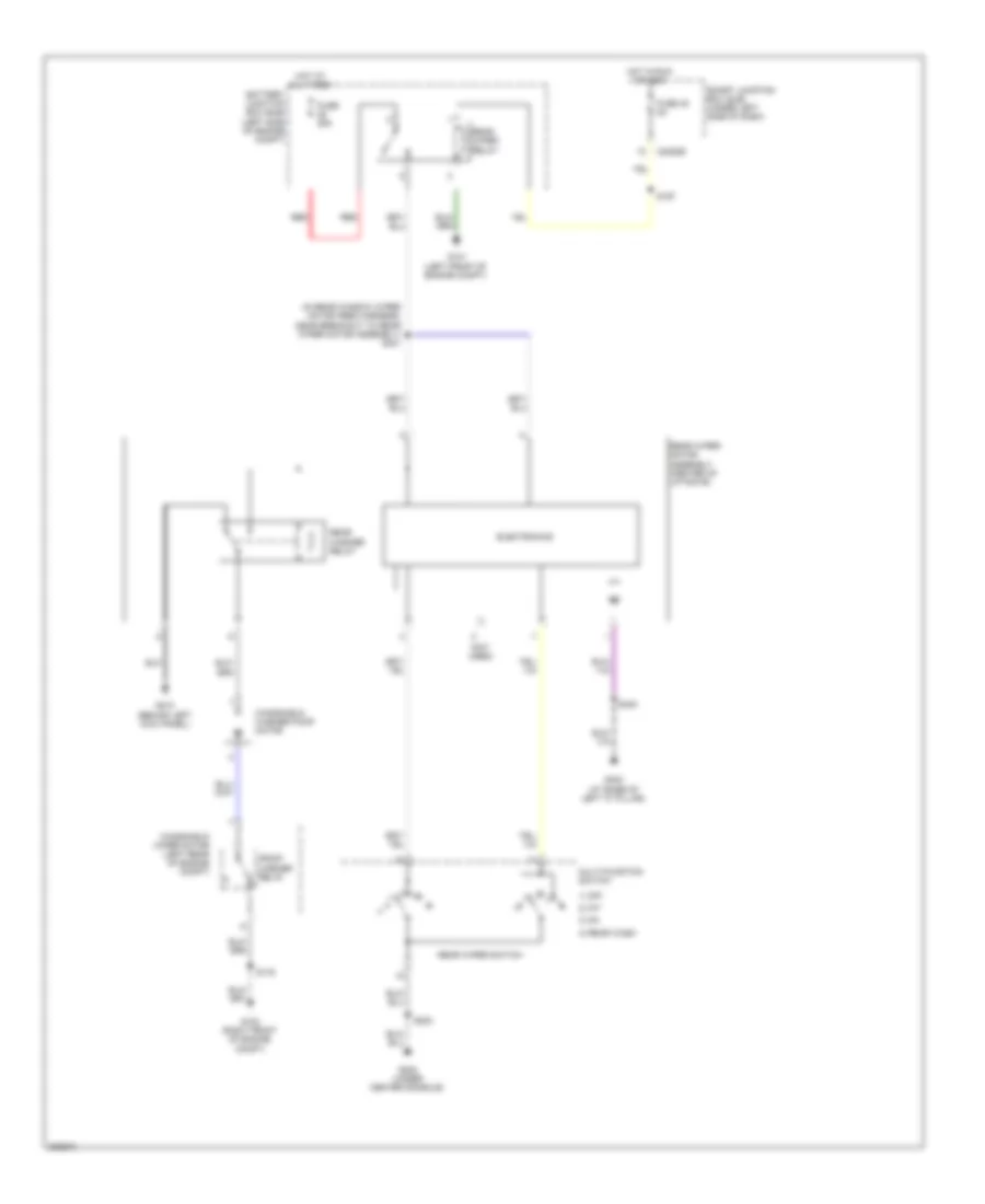 Электросхема заднего стеклоочистителя дворника и омывателя для Ford Taurus X Eddie Bauer 2008