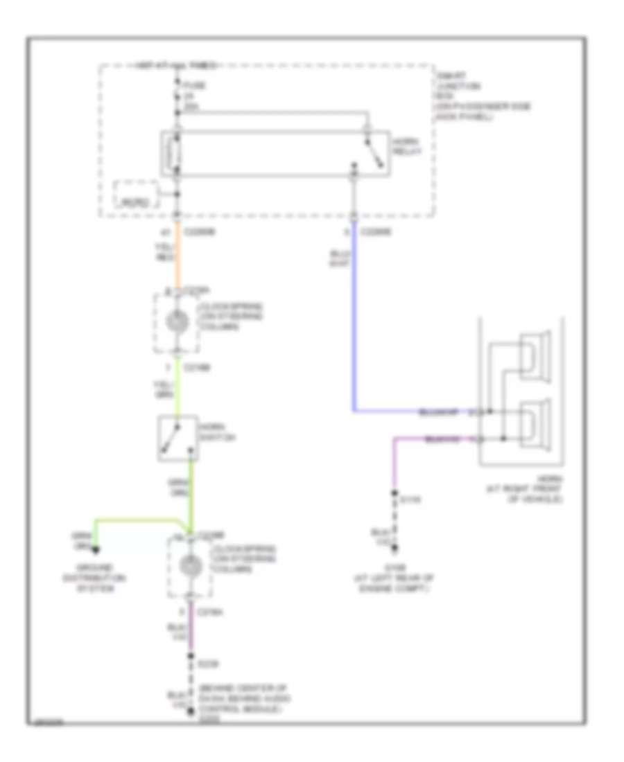 Horn Wiring Diagram for Ford Cab  Chassis F350 Super Duty 2009