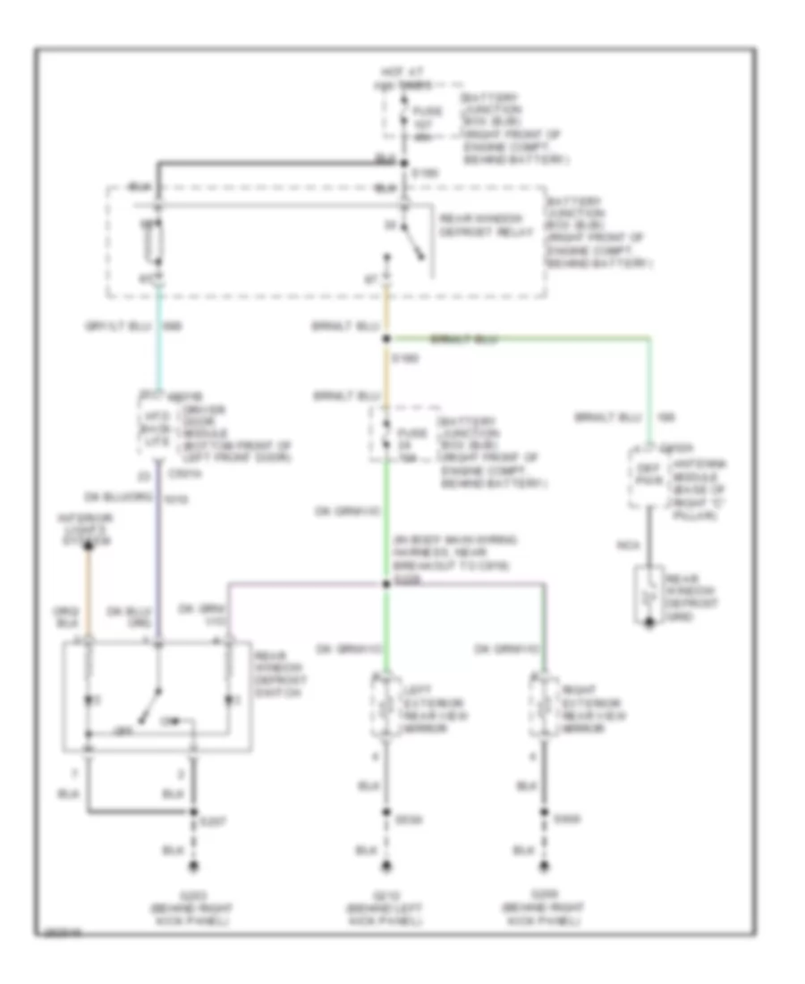 Defoggers Wiring Diagram for Ford Crown Victoria LX 2009
