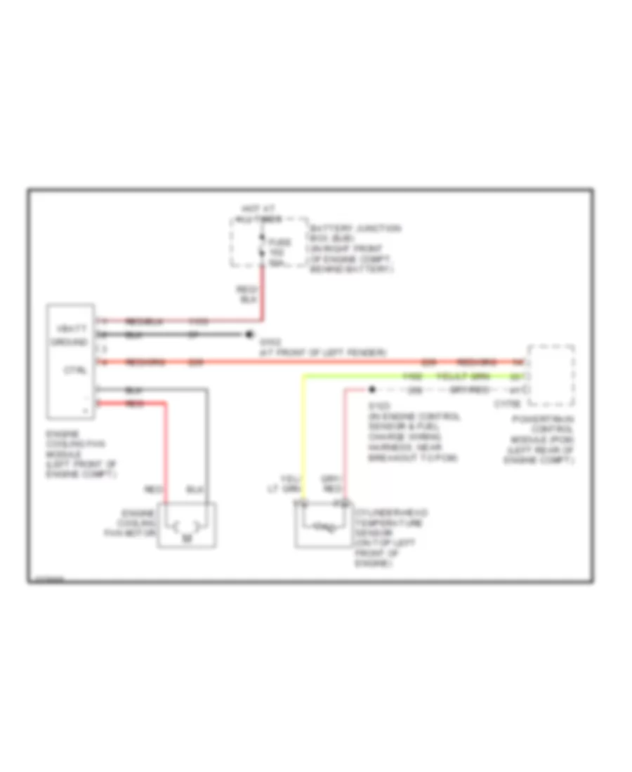 Cooling Fan Wiring Diagram for Ford Crown Victoria Police Interceptor 2006