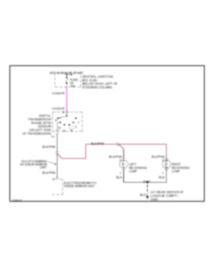 Back-up Lamps Wiring Diagram for Ford Crown Victoria Police Interceptor 2006
