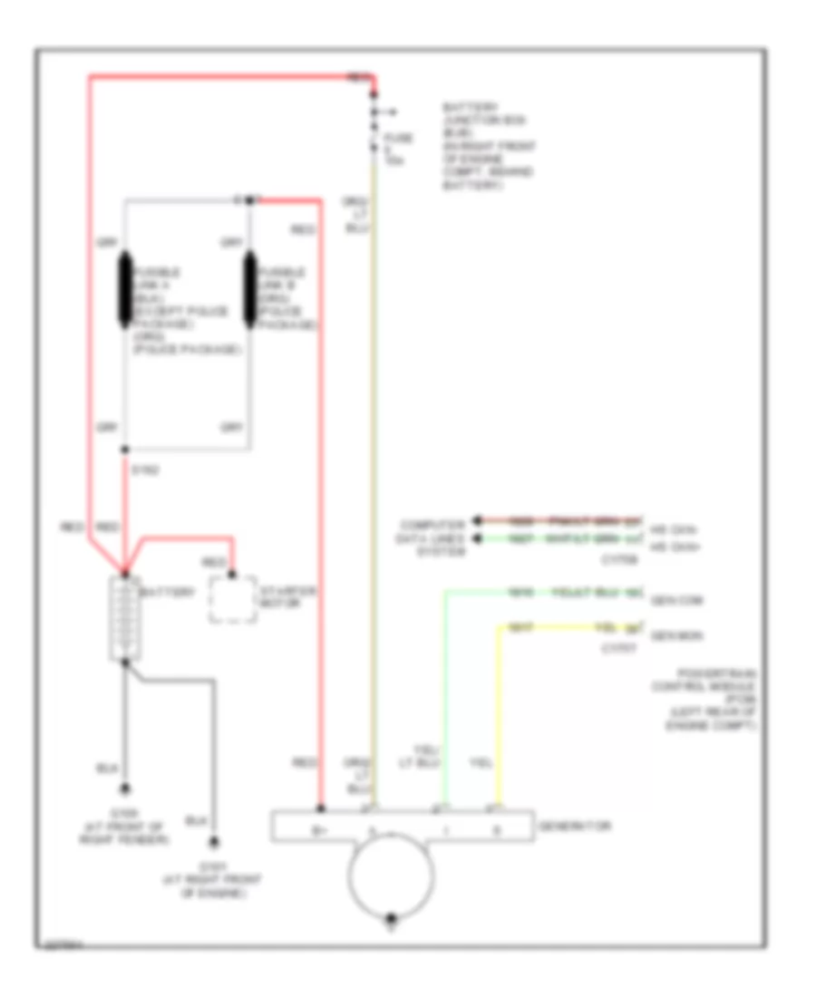 Charging Wiring Diagram for Ford Crown Victoria Police Interceptor 2006