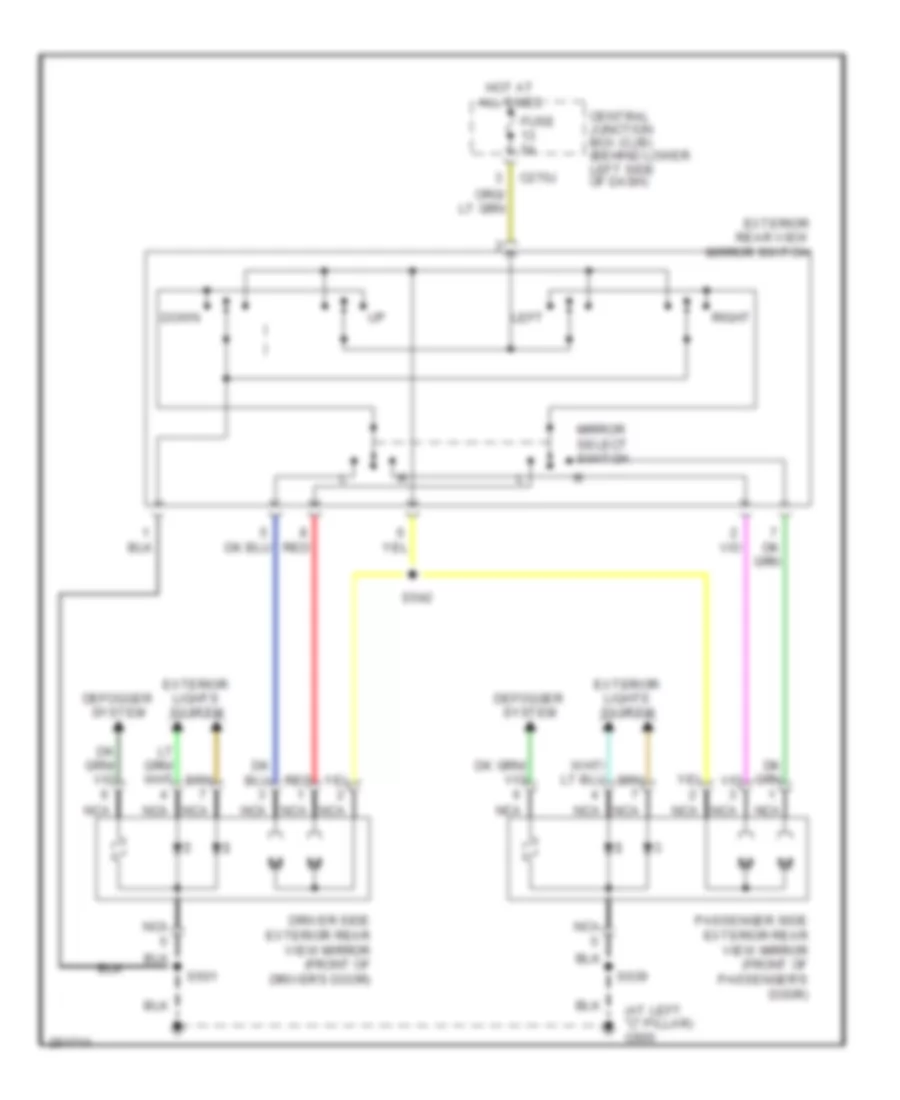 Power Mirrors Wiring Diagram for Ford Cab  Chassis F350 Super Duty 2007