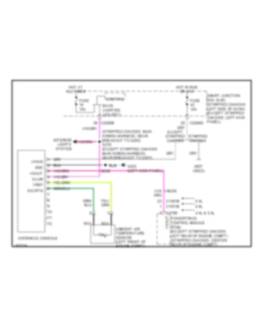 Overhead Console Wiring Diagram for Ford Cutaway E250 2009