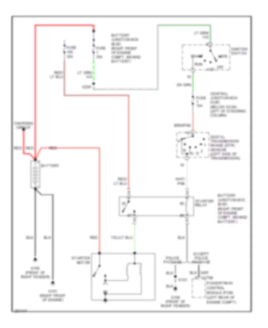 Starting Wiring Diagram for Ford Crown Victoria 2007