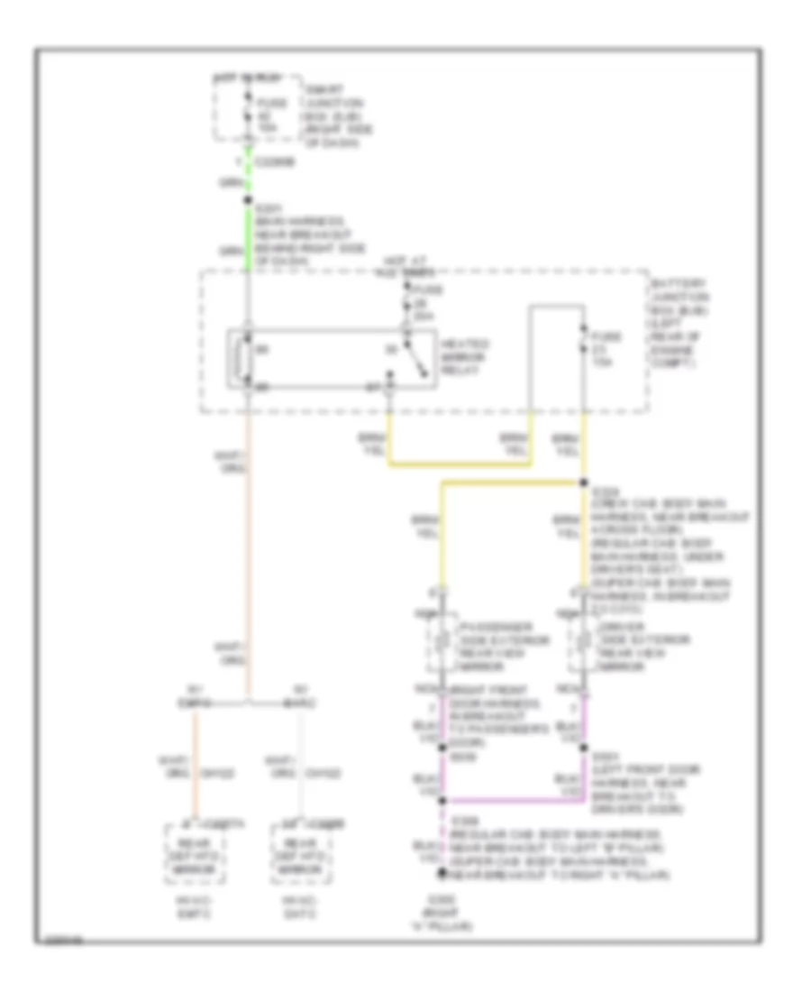 Defoggers Wiring Diagram for Ford Cab  Chassis F350 Super Duty 2010