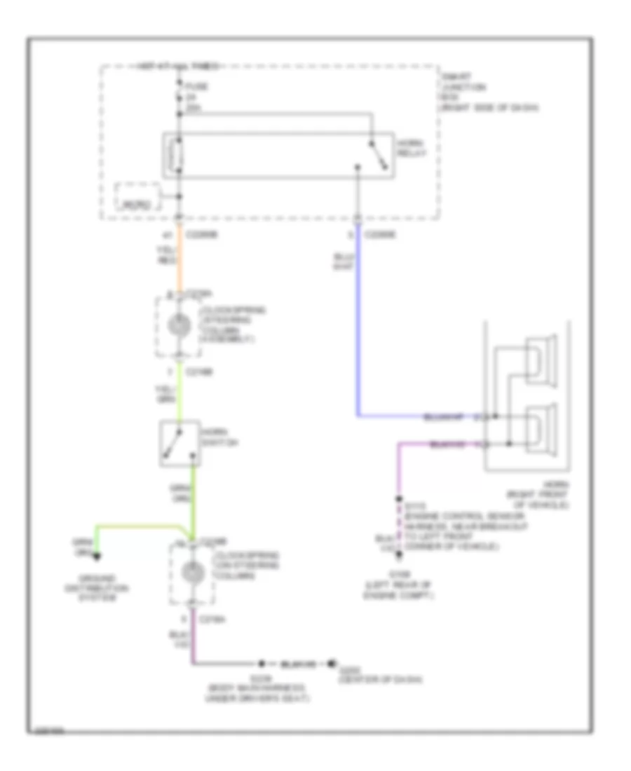 Horn Wiring Diagram for Ford Cab  Chassis F350 Super Duty 2010
