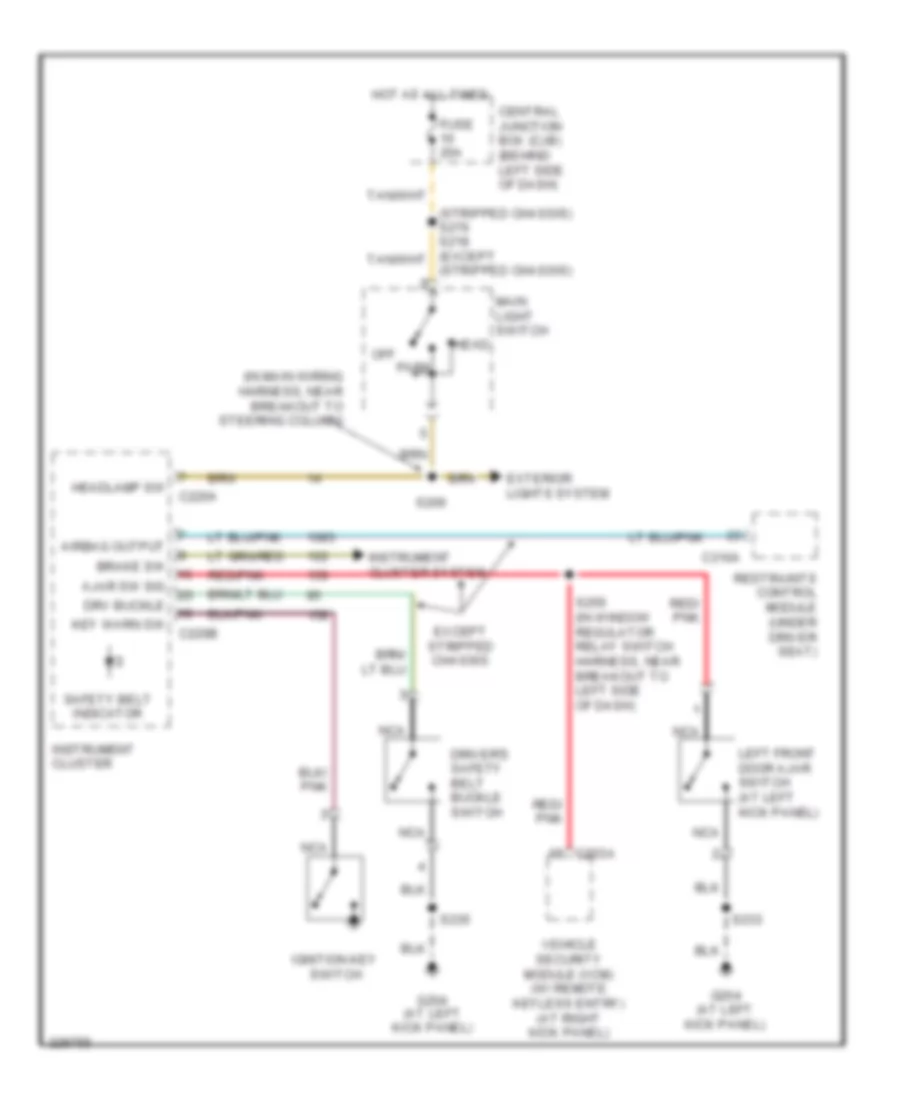 Warning Systems Wiring Diagram for Ford E450 Super Duty 2006