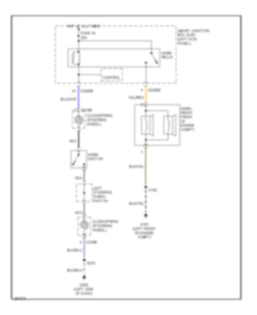 Horn Wiring Diagram, without Stripped Chassis for Ford Cutaway E350 Super Duty 2009