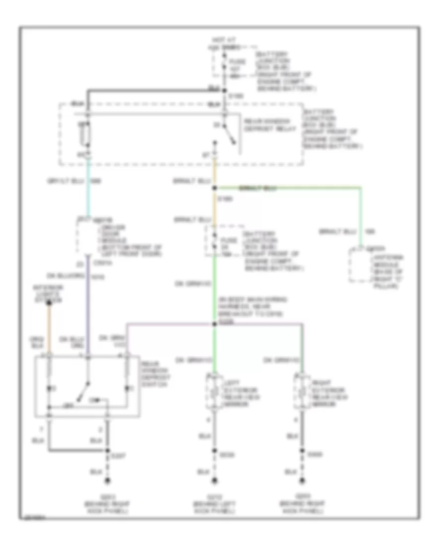 Defoggers Wiring Diagram for Ford Crown Victoria LX 2007