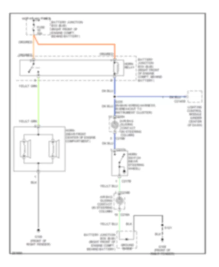 Horn Wiring Diagram for Ford Crown Victoria LX 2007