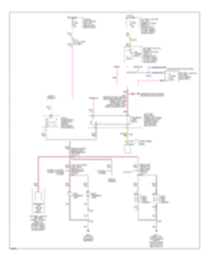Backup Lamps Wiring Diagram for Ford Econoline E150 2006