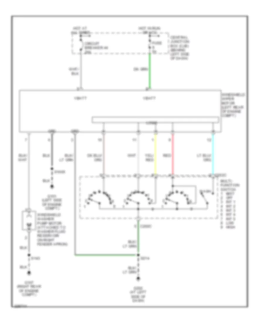 WiperWasher Wiring Diagram, without Stripped Chassis for Ford Econoline E150 2006