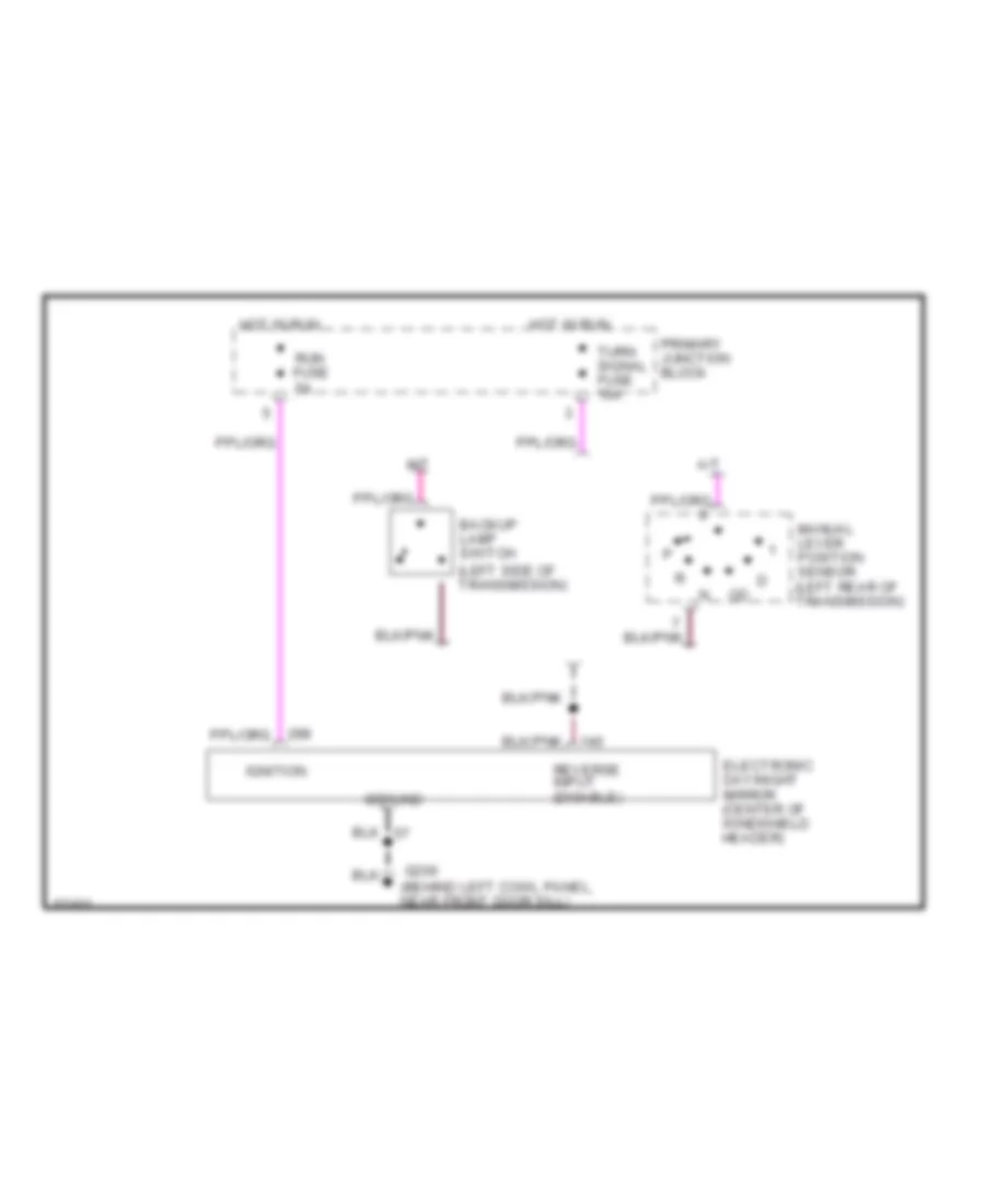 Photochromic Mirror Wiring Diagram for Ford Thunderbird Super Coupe 1994