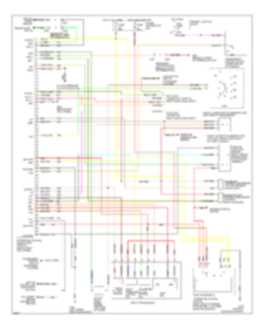 3.8L, Transmission Wiring Diagram for Ford Thunderbird Super Coupe 1994