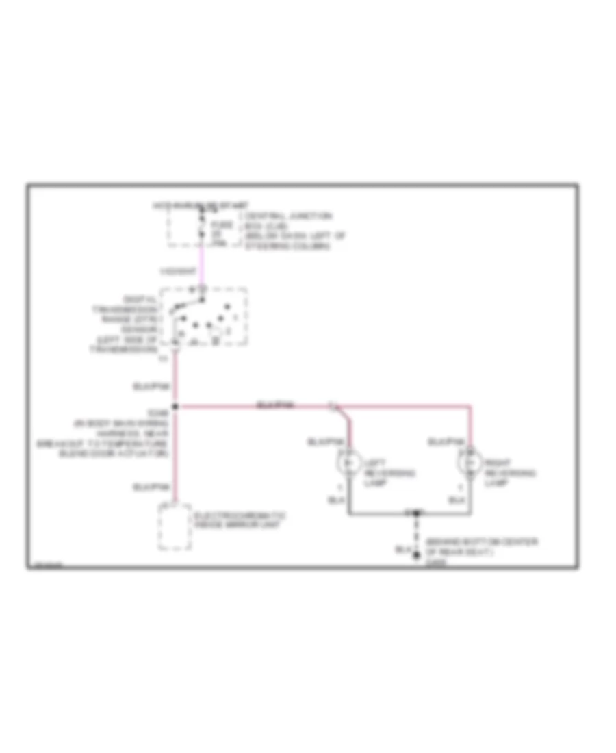 Back-up Lamps Wiring Diagram for Ford Crown Victoria Police Interceptor 2007