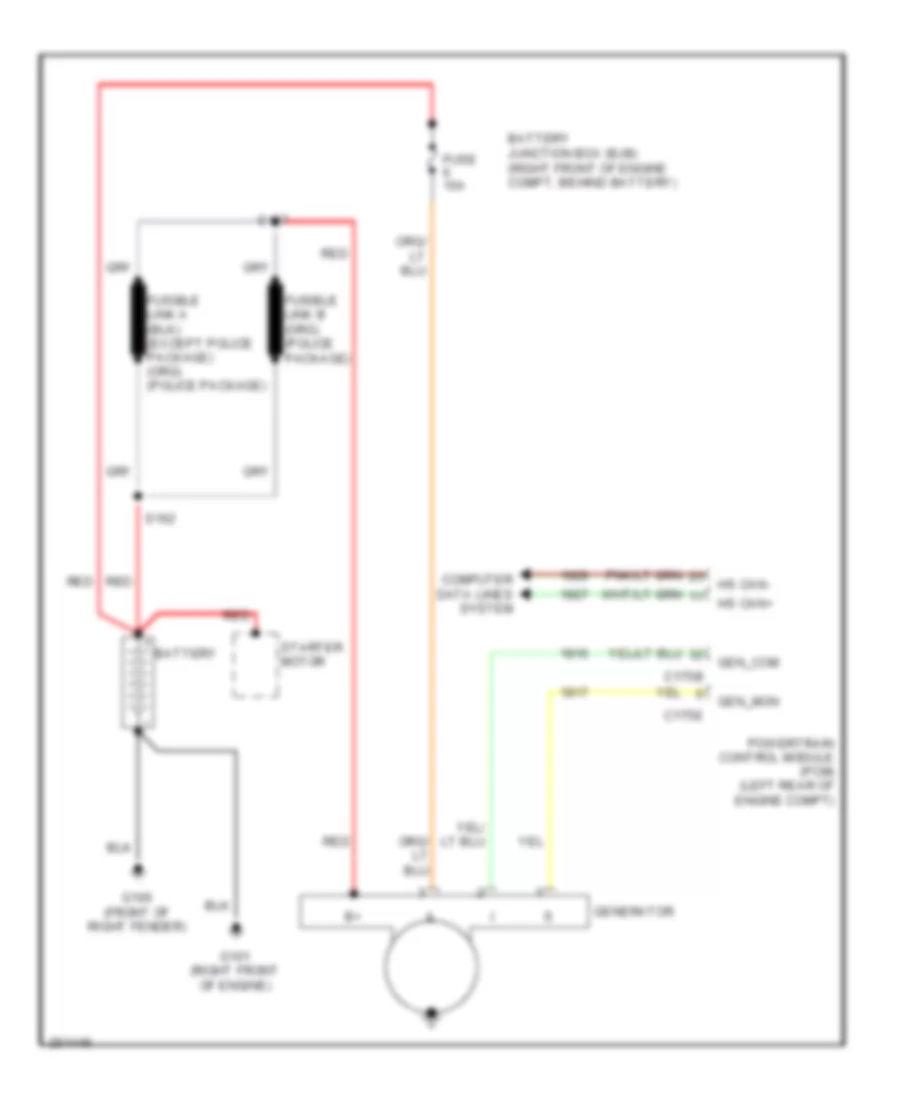 Charging Wiring Diagram for Ford Crown Victoria Police Interceptor 2007