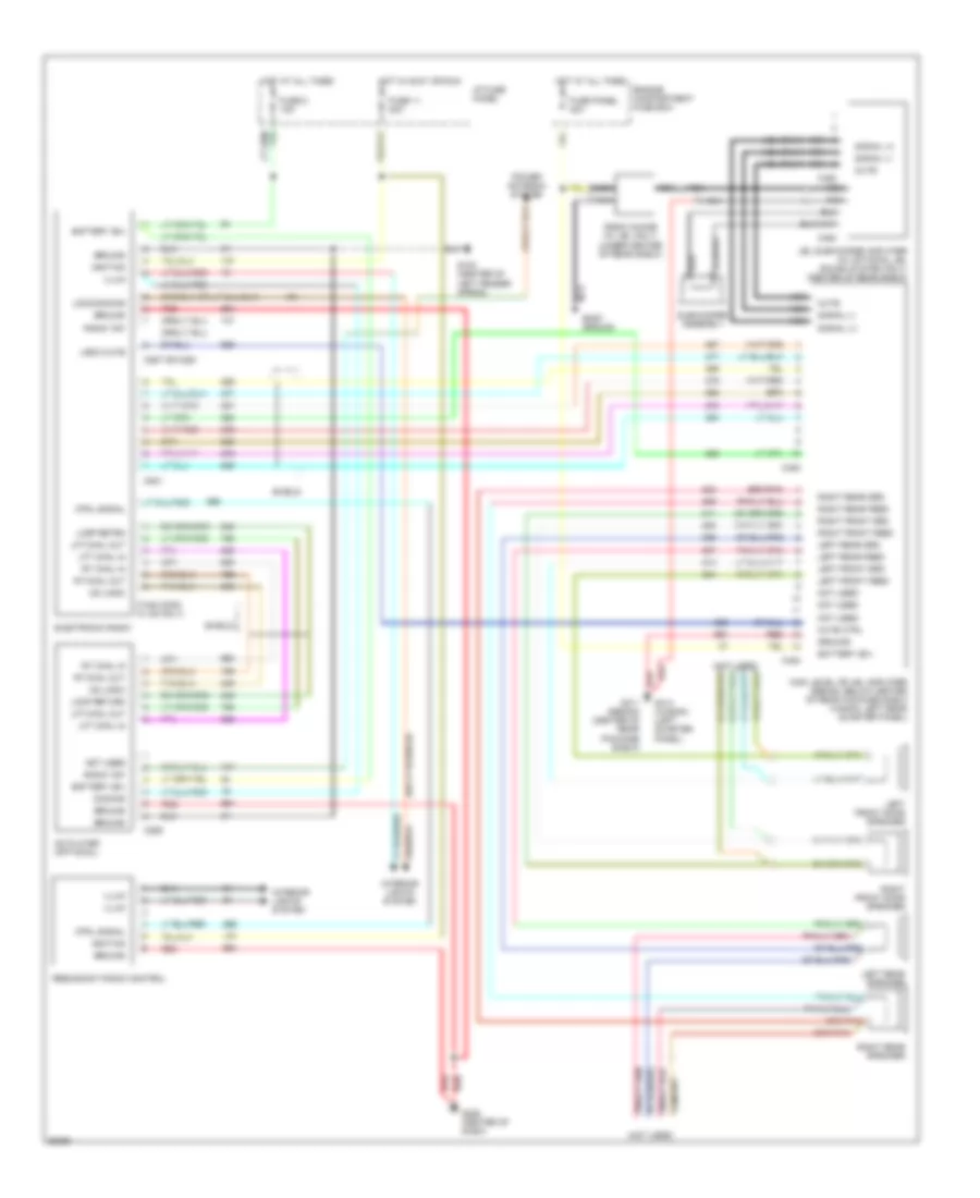 Radio Wiring Diagrams, without Cellular Telephone for Ford Taurus LX 1992