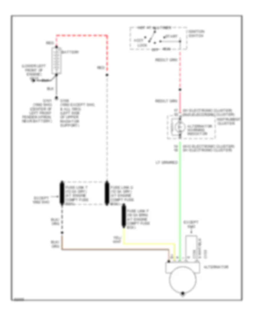 Charging Wiring Diagram for Ford Taurus LX 1992
