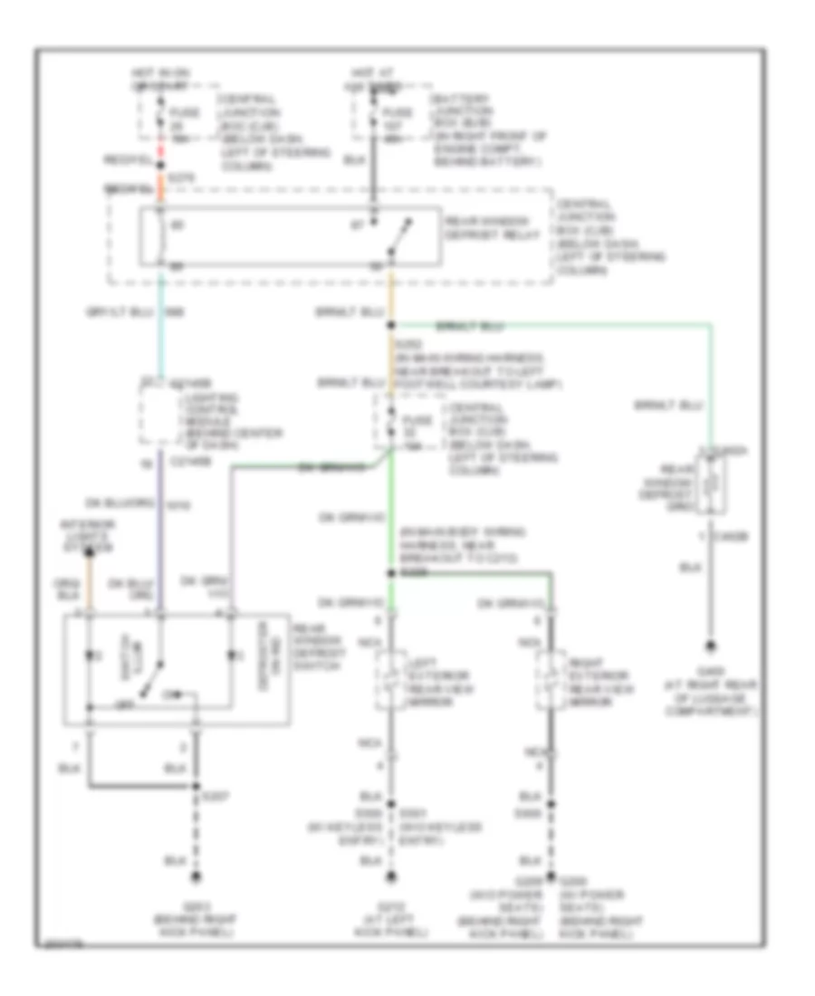 Defoggers Wiring Diagram for Ford Crown Victoria LX 2005