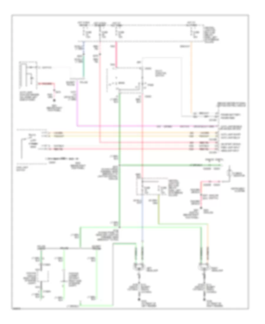 Headlamps Wiring Diagram, without DRL for Ford Crown Victoria LX 2005