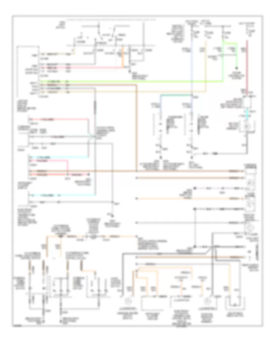 Instrument Illumination Wiring Diagram for Ford Crown Victoria LX 2005