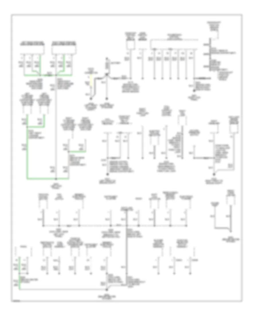 Ground Distribution Wiring Diagram 1 of 2 for Ford Mustang 2002