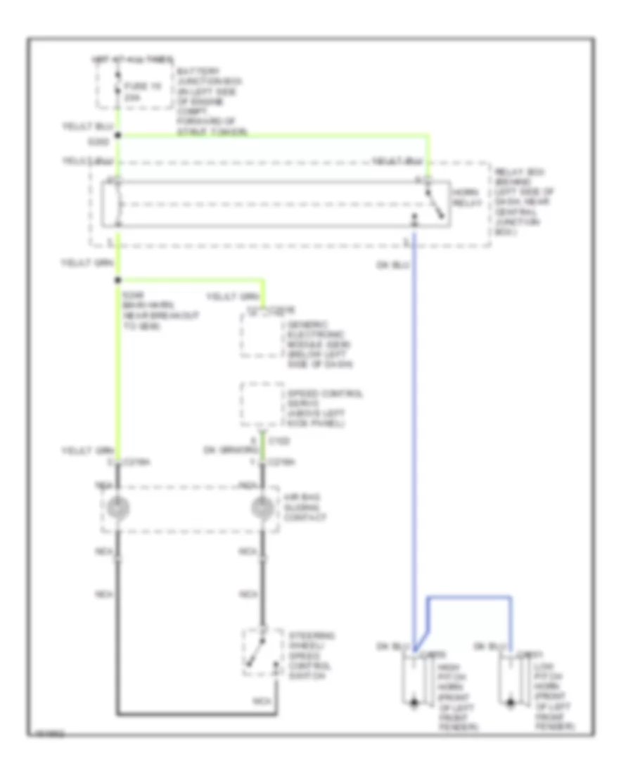 Horn Wiring Diagram for Ford Mustang 2002