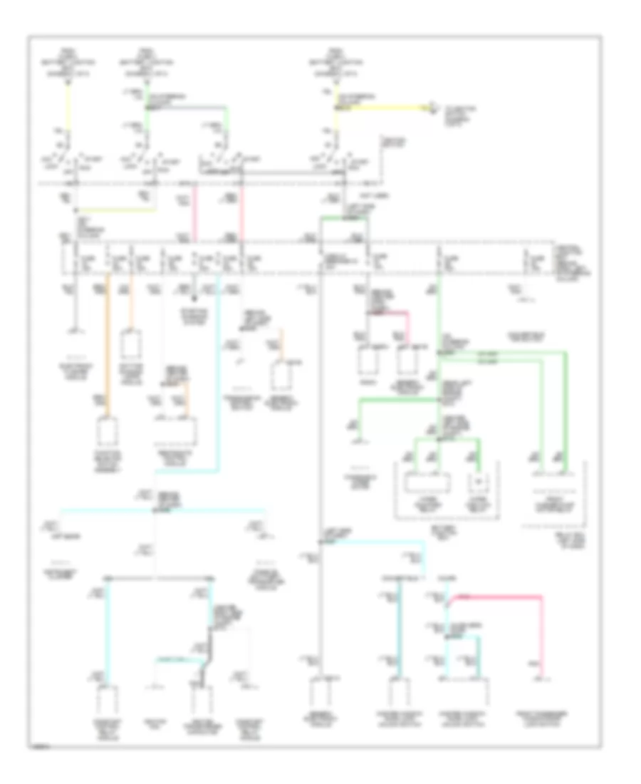 Power Distribution Wiring Diagram 2 of 3 for Ford Mustang 2002