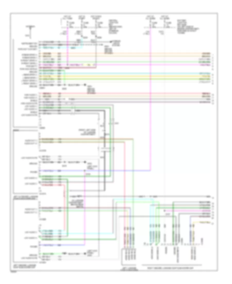 Premium Sound Radio Wiring Diagram, Coupe with Mach 1000 Sound System (1 of 2) for Ford Mustang 2002
