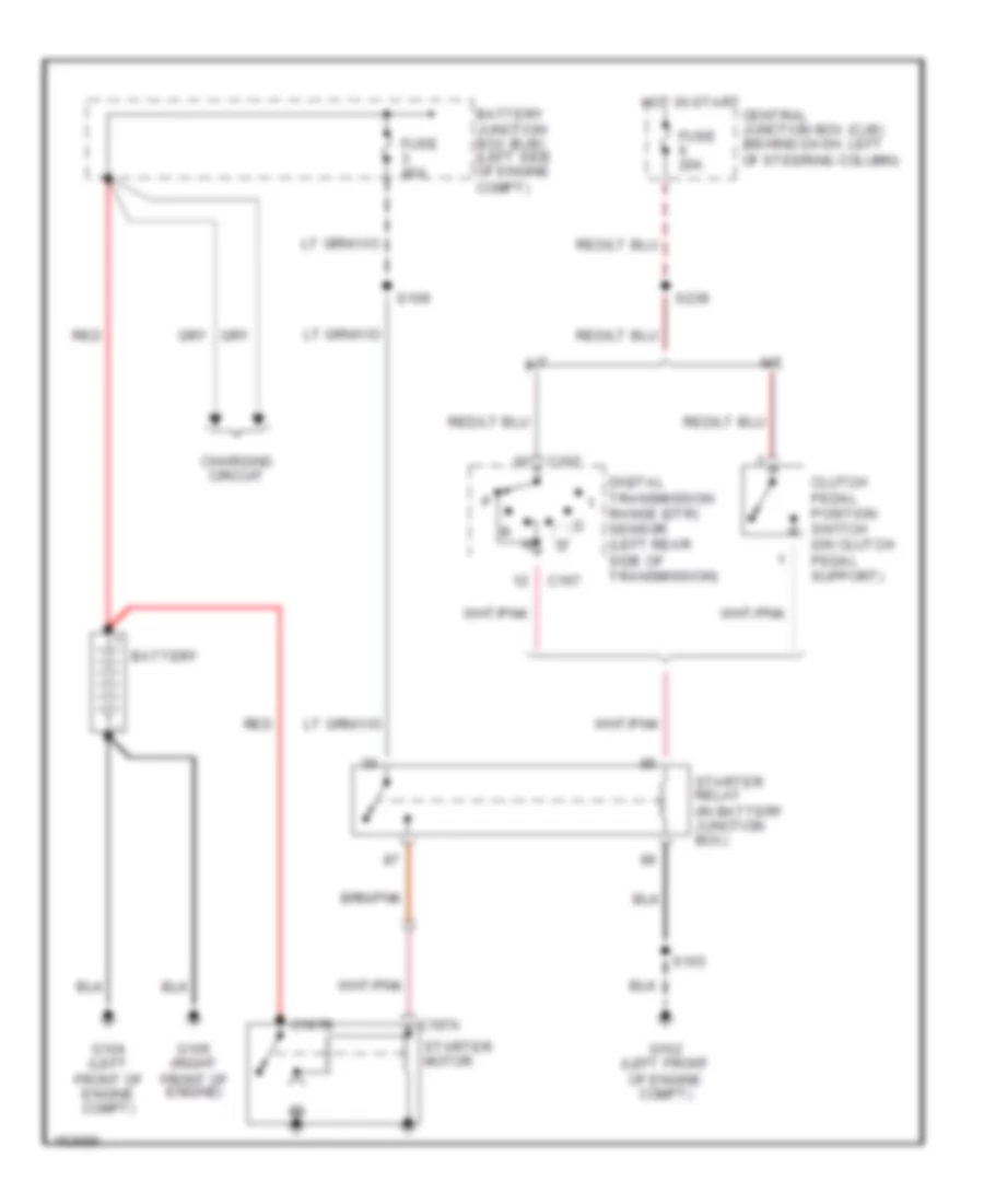 Starting Wiring Diagram for Ford Mustang 2002